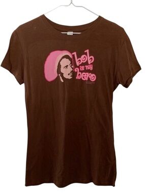 Vintage 2005 Bob Marley Baby T Shirt Women Medium & Large Brown & Hot Pink Y2K